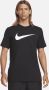 Nike Zwarte Oversized Swoosh T-Shirt Zwart Unisex - Thumbnail 3