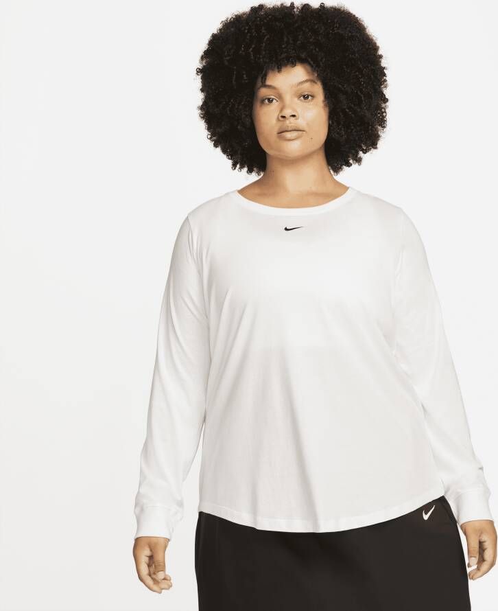 Nike Sportswear T-shirt met lange mouwen voor dames (Plus Size) Wit