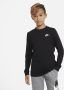 Nike Sportswear T-shirt met lange mouwen voor jongens Zwart - Thumbnail 1
