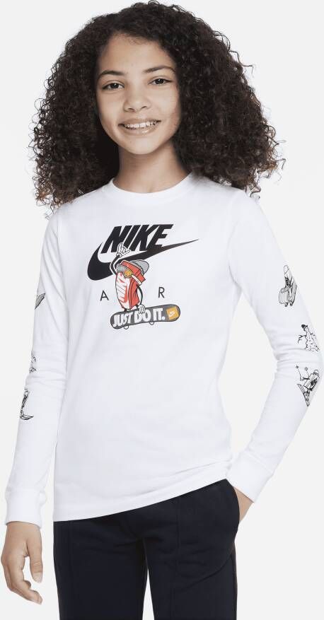 Nike Sportswear T-shirt met lange mouwen voor kids Wit