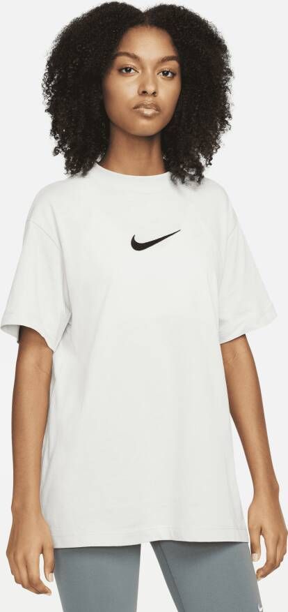 Nike Sportswear T-shirt T-shirts Kleding LIGHT SILVER BLACK maat: XS beschikbare maaten:XS