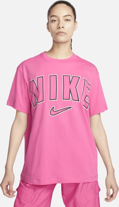 Nike Sportswear Boyfriend Print Tee T-shirts Kleding pinksicle maat: S beschikbare maaten:S
