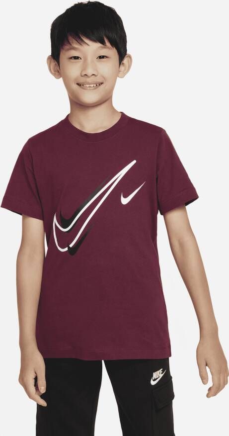 Nike Sportswear T-shirt T-shirts Kleding dark beetroot black maat: 158 beschikbare maaten:158
