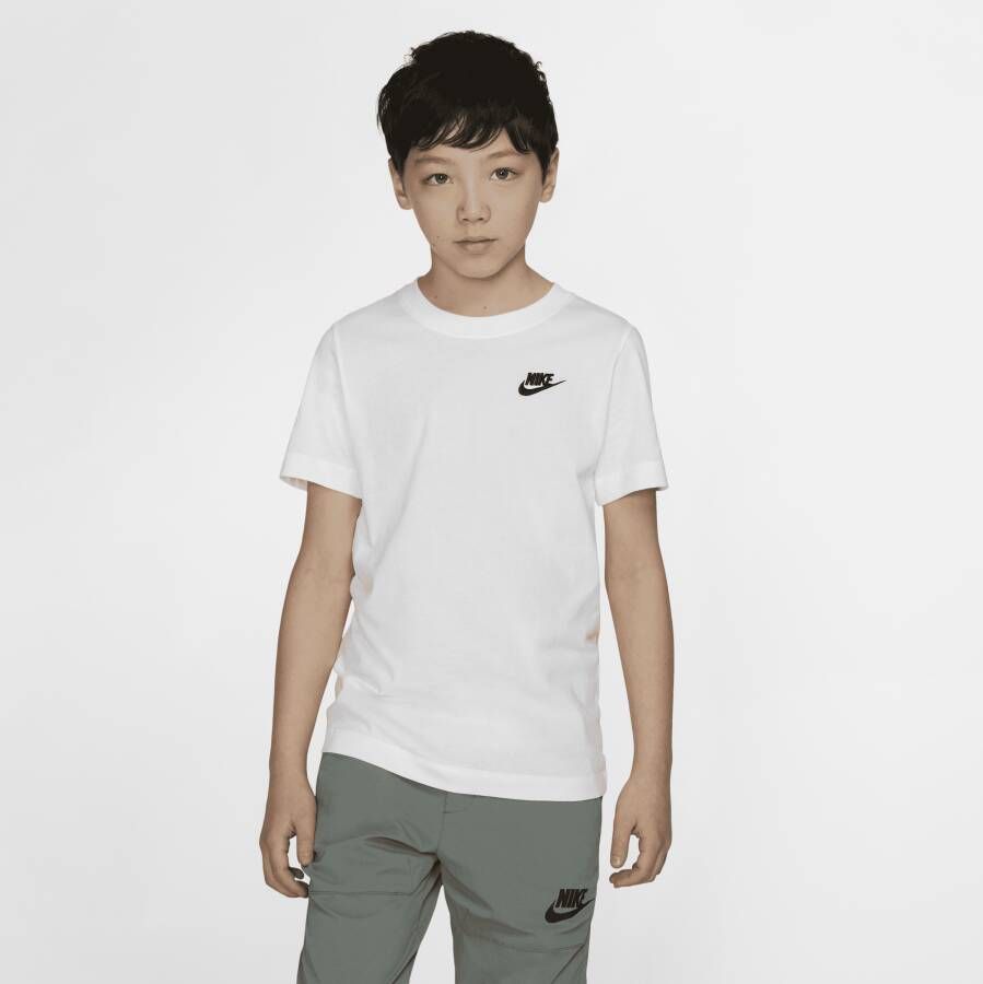 Nike Sportswear T-shirt T-shirts Kleding white black maat: 147 beschikbare maaten:XS S 137 147 158 170