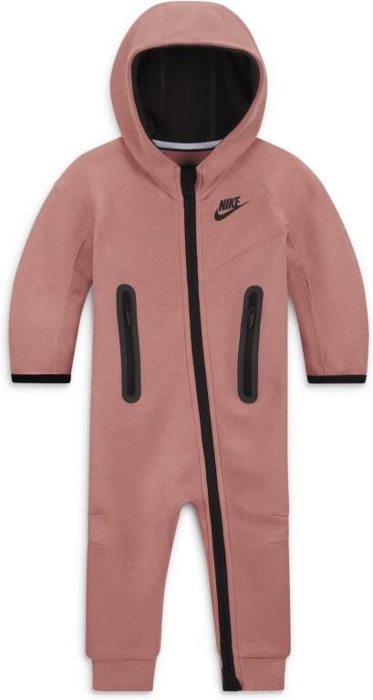Nike Sportswear Tech Fleece Hooded Coverall voor baby's Roze