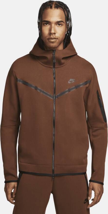 Nike Sportswear Tech Fleece Hoodie met rits voor heren Bruin