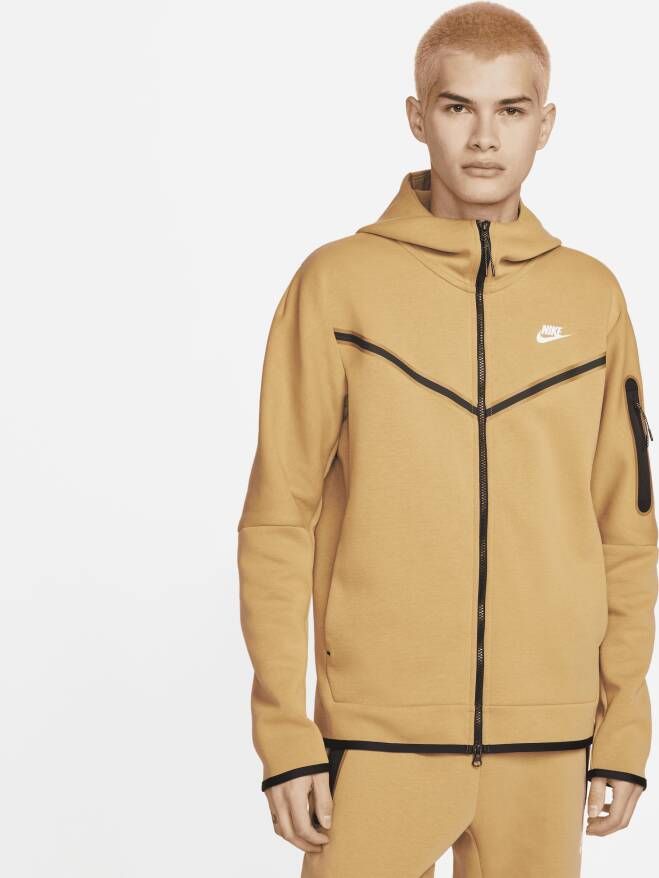 Nike Sportswear Tech Fleece Hoodie met rits voor heren Bruin