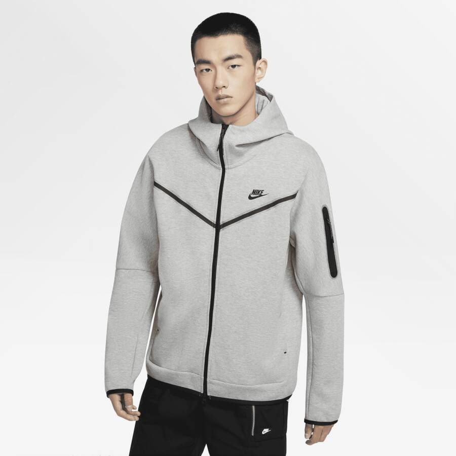 Nike Sportswear Tech Fleece Hoodie met rits voor heren Grijs