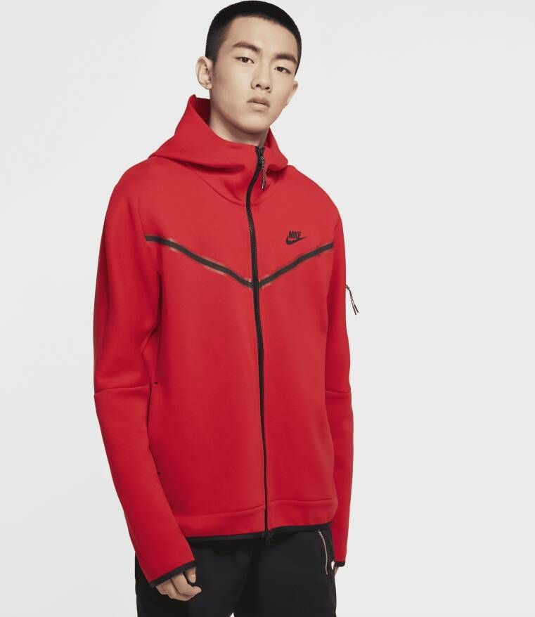Nike Sportswear Tech Fleece Hoodie met rits voor heren Rood
