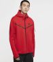 Nike Sportswear Tech Fleece Hoodie met rits voor heren Rood - Thumbnail 1