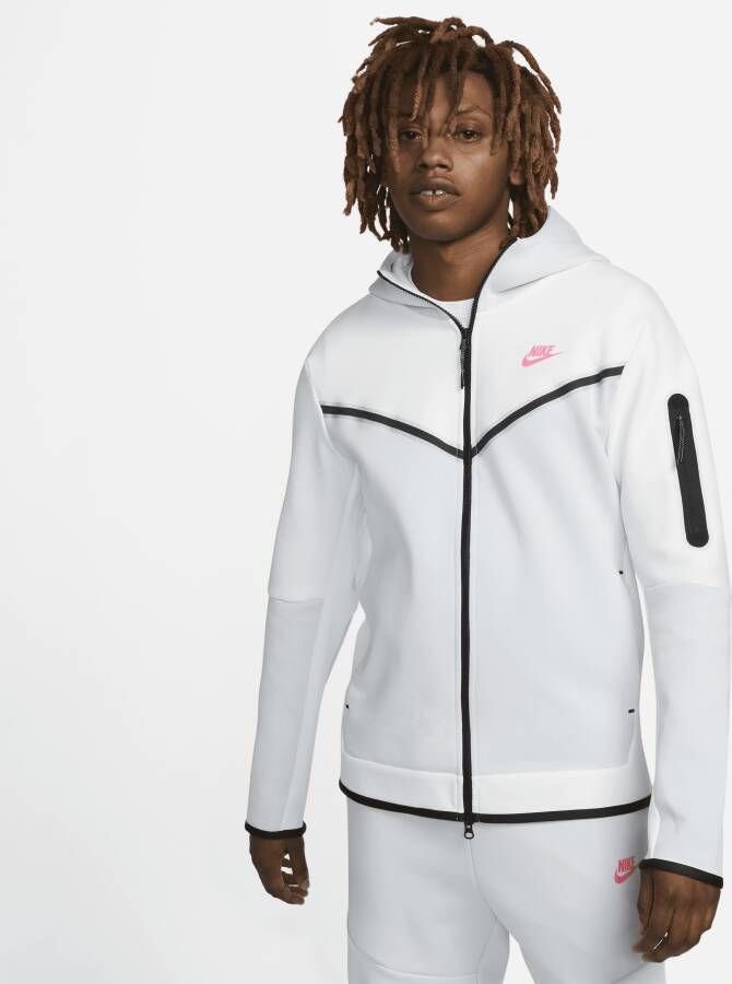 Nike Sportswear Tech Fleece Hoodie Full-zip Windrunner Hooded vesten Kleding summit white pure platinum pink maat: XL beschikbare maaten:XL XXL