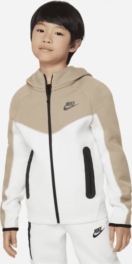 Nike Sportswear Tech Fleece Hoodie met rits voor jongens Wit