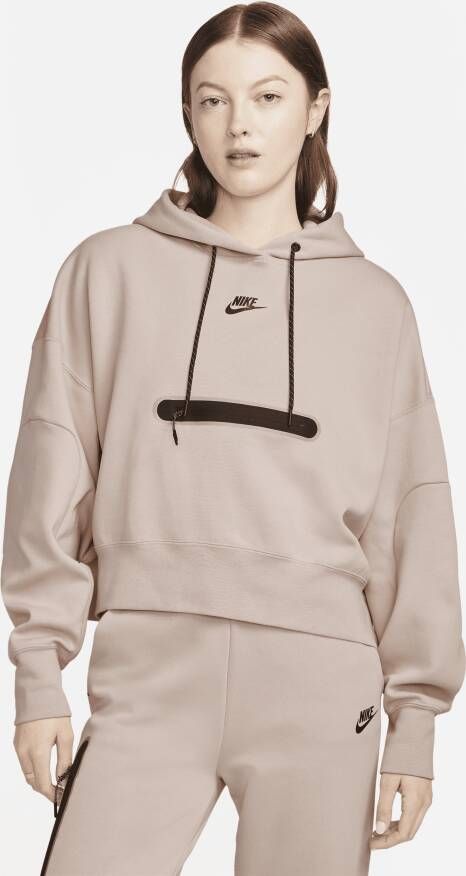 Nike Sportswear Tech Fleece Korte extra oversized hoodie voor dames Roze
