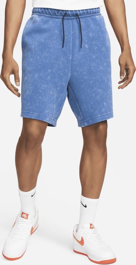 Nike Sportswear Tech Fleece Shorts met gewassen look voor heren Blauw