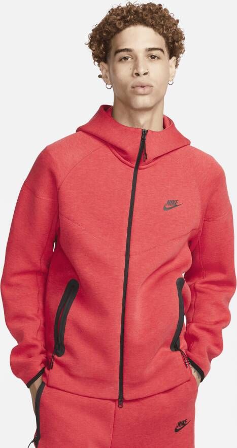 Nike Sportswear Tech Fleece Windrunner Hoodie met rits voor heren Rood