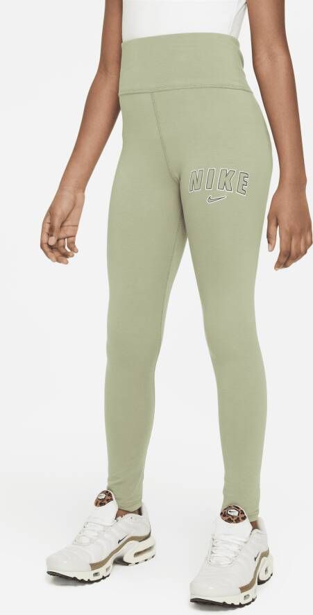 Nike Sportswear Trend legging met hoge taille voor meisjes Groen