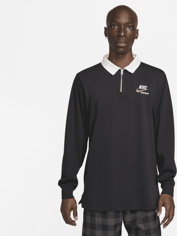 Nike Longsleeve Polo Sportswear Trend Rugby Black Heren