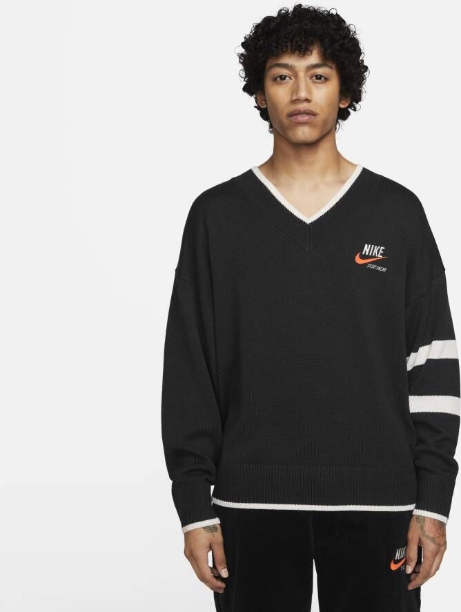 Nike Lichtgewicht V-hals Sportsweater Black Heren