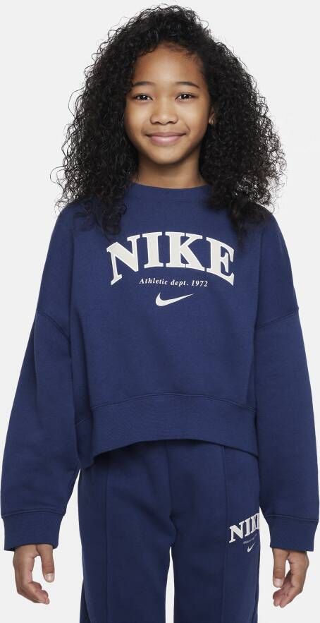 Nike Sportswear Trend Sweatshirts van fleece voor meisjes Blauw