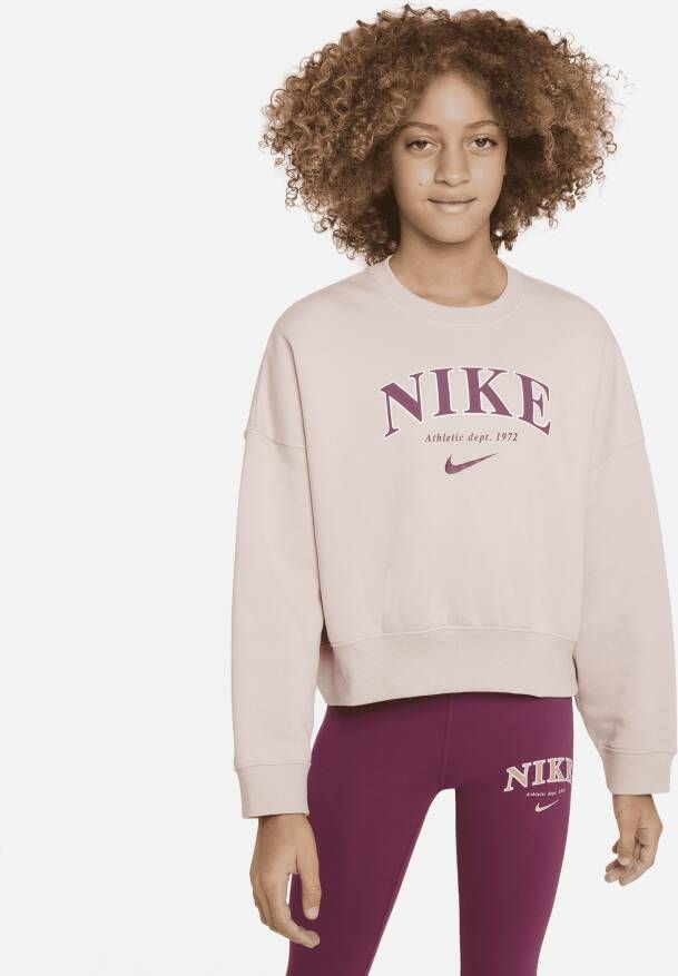 Nike Sportswear Trend Sweatshirts van fleece voor meisjes Roze