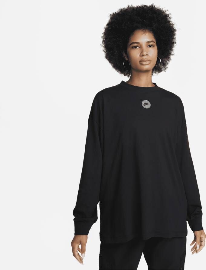 Nike Sportswear Utility sporttop met lange mouwen voor dames Zwart