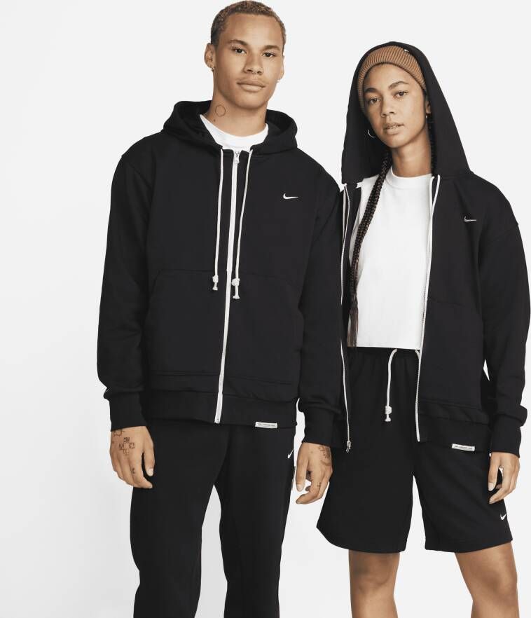 Nike Standard Issue Dri-FIT basketbalhoodie met rits voor heren Zwart