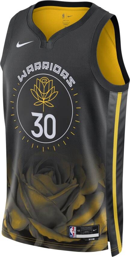 Nike Stephen Curry Golden State Warriors City Edition Swingman NBA-jersey met Dri-FIT Zwart