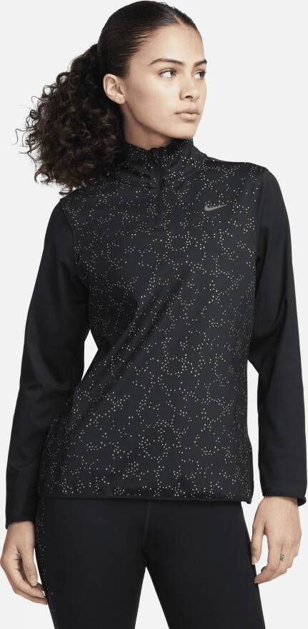 Nike Swift hardlooptop met korte rits voor dames Zwart