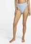Nike Swim uitgesneden bikinibroekje met hoge taille voor dames Blauw - Thumbnail 1