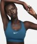 Nike Swoosh Medium Support padded sport-bh Blauw - Thumbnail 1