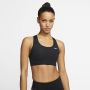 Nike Swoosh Non-padded sport-bh met medium ondersteuning Zwart - Thumbnail 2