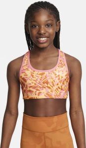 Nike Swoosh Omkeerbare sport-bh voor meisjes Roze