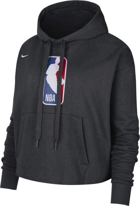 Nike Team 31 Courtside NBA-fleecehoodie voor dames Zwart