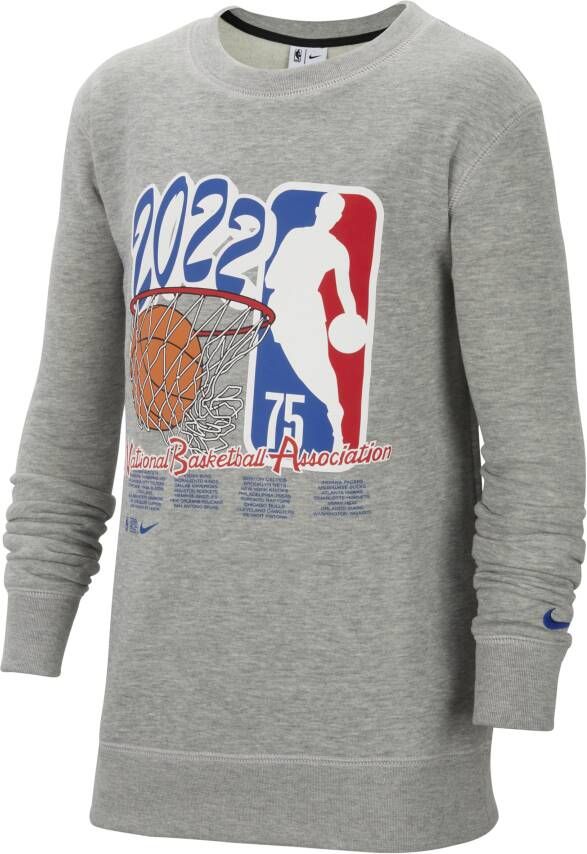 Nike Team 31 Courtside NBA-sweatshirt van fleece voor kids Grijs