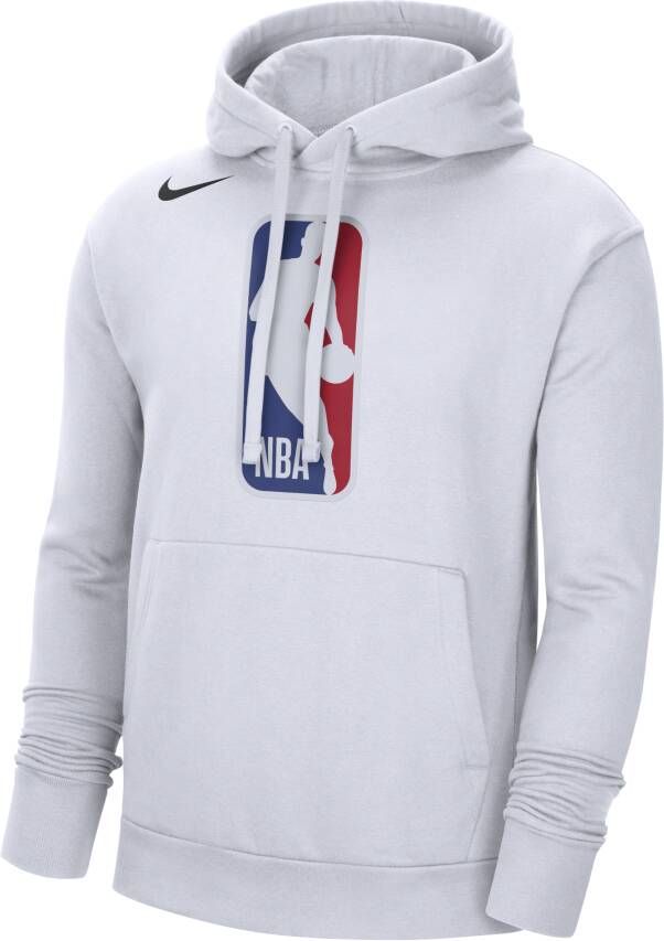 Nike NBA Fleece Essential Hoodie Wit White Heren
