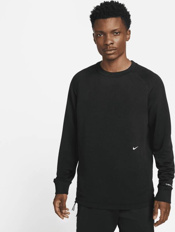 Nike Therma-FIT ADV A.P.S. veelzijdig fleeceshirt met ronde hals voor heren Zwart