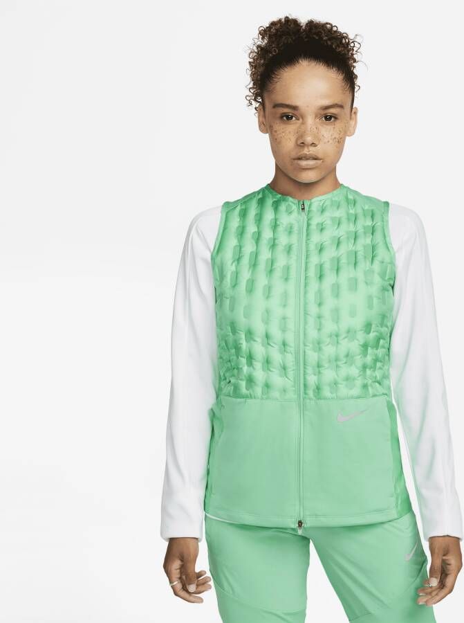 Nike Therma-FIT ADV Hardloopbodywarmer met donsvoering voor dames Groen