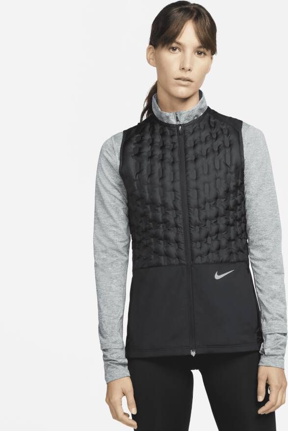 Nike Therma-FIT ADV Hardloopbodywarmer met donsvoering voor dames Zwart