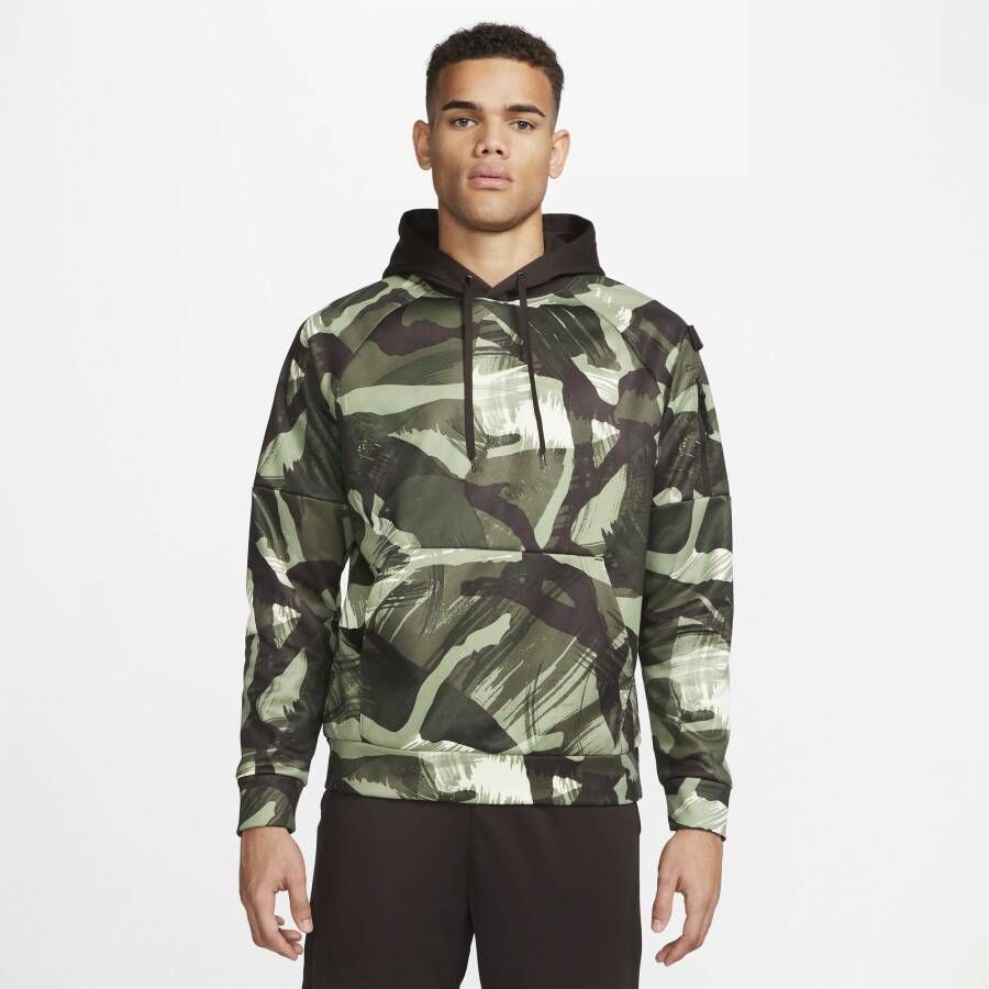 Nike Therma-FIT Fitnesshoodie met camouflageprint voor heren Bruin