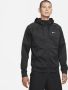 Nike Therma-FIT fitnesstop met rits over de hele lengte voor heren Zwart - Thumbnail 1