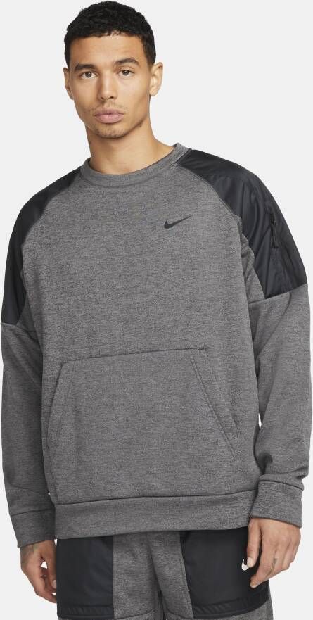 Nike Therma-FIT Fitnessshirt met ronde hals voor heren Grijs