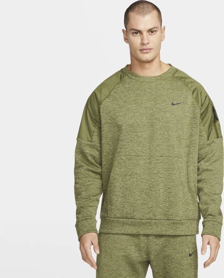 Nike Therma-FIT Fitnessshirt met ronde hals voor heren Groen