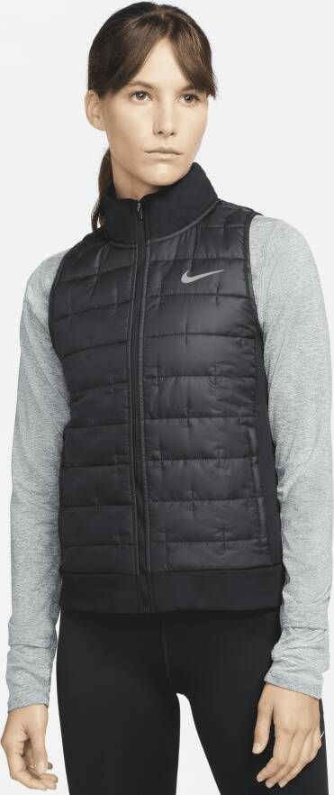 Nike Therma-FIT Hardloopbodywarmer met synthetische vulling voor dames Zwart