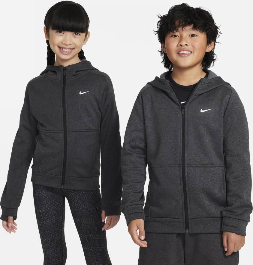 Nike Therma-FIT Multi+ trainingshoodie met rits voor kids Zwart