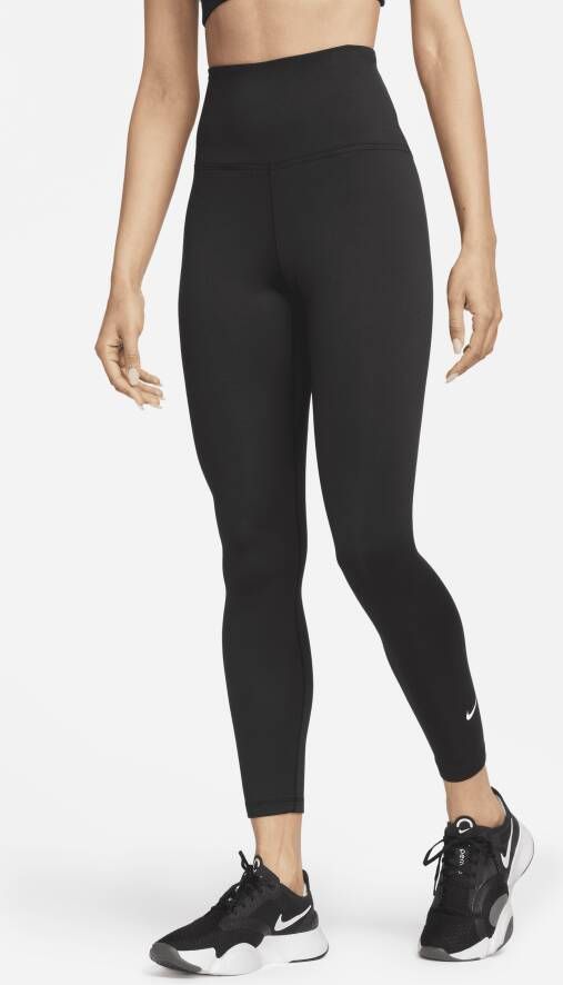 Nike Therma-FIT One 7 8-legging met hoge taille voor dames Zwart