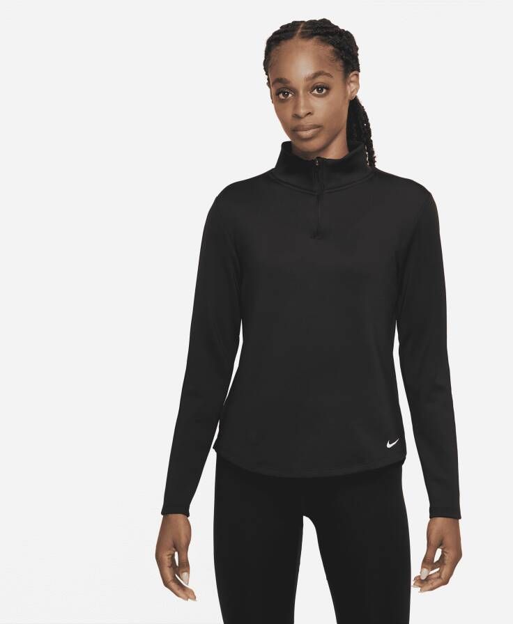 Nike Therma-FIT One Damestop met halflange rits en lange mouwen Zwart