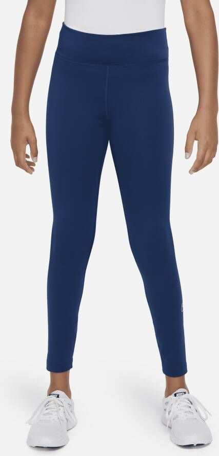 Nike Therma-FIT One Outdoor Play Legging met hoge taille voor meisjes Blauw
