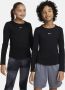 Nike One Therma-FIT trainingstop met lange mouwen voor kids Zwart - Thumbnail 1