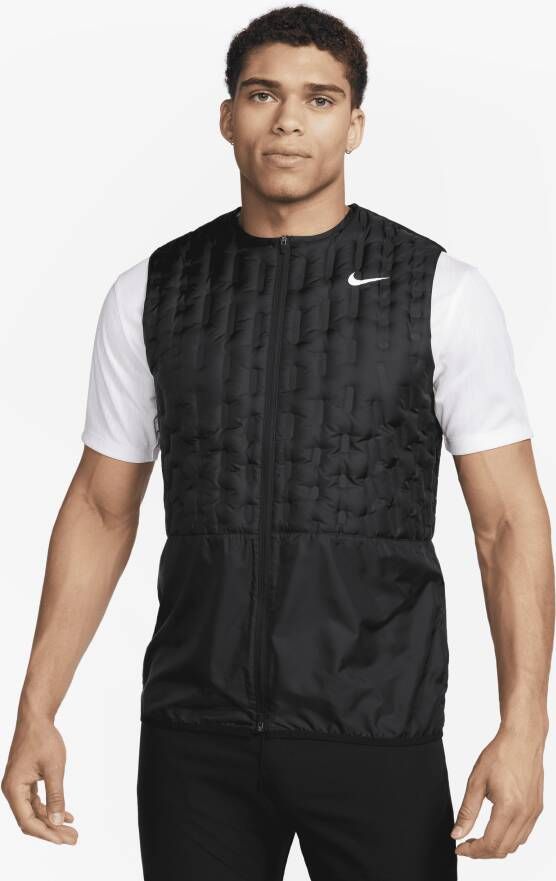 Nike Therma-FIT Repel golfbodywarmer met dons en rits voor heren Zwart