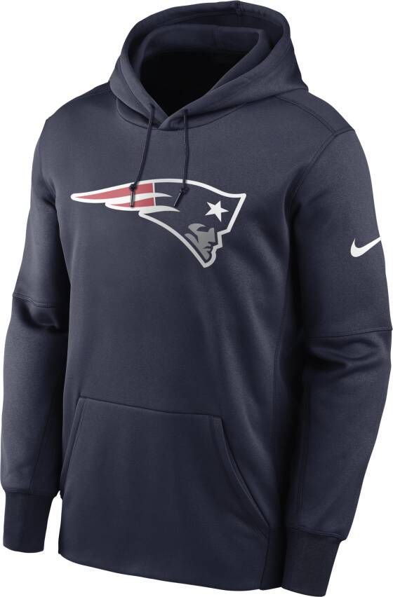 Nike Therma Prime Logo (NFL New England Patriots) Hoodie voor heren Blauw